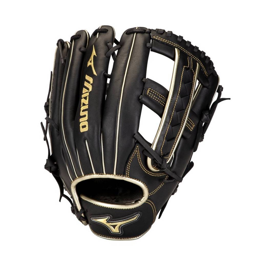 Panske Rukavice Mizuno MVP Prime SE Slowpitch 12.5" Softball Čierne/Zlate Vypredaj ZINH28475